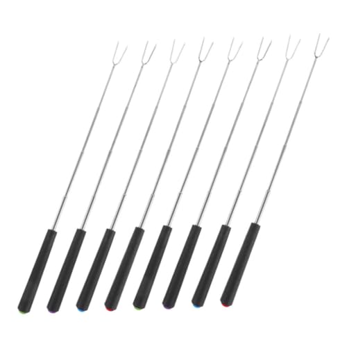 WATIIFUFU 8 Stück Teiliges Grillspieße Set aus Rostfreiem Edelstahl Ausziehbare Lange Metallspieße mit Bunten Griffen Manuelle Drehfunktion für Gleichmäßiges Grillen für Grill und Camping WATIIFUFU 8 Stück Teiliges Grillspieße Set aus Rostfreiem Edelstahl Ausziehbare Lange Metallspieße mit Bunten Griffen Manuelle Drehfunktion für Gleichmäßiges Grillen für Grill und Camping von WATIIFUFU