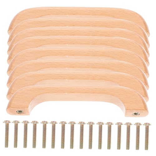 WATIIFUFU 8 Stück Teiliges Möbelgriff aus Massivem Buchenholz Langlebig und Robust Retro Stil Glatte Oberfläche ohne Grate für Schrank Küchenschrank Kommode und Kleiderschrank von WATIIFUFU