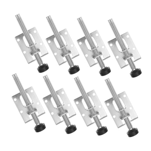 WATIIFUFU 8 Stück Teiliges Verstellbares Möbelfuß Stahl mit Anti rutsch Pads Höhenverstellbare Nivellierfüße für Schränke Werkbänke und Möbel Verstellbare Tisch Stuhlfüße für Unebene Böden von WATIIFUFU