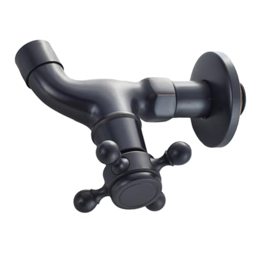 WATIIFUFU Antiker Schwarz Bronze Wasserhahn Utility Sink Faucet Wandmontage Retro Küchenarmatur mit Langlebigem Metallgehäuse und Leichtgängiger Bedienung für Waschbecken und Garten WATIIFUFU Antiker Schwarz Bronze Wasserhahn Utility Sink Faucet Wandmontage Retro Küchenarmatur mit Langlebigem Metallgehäuse und Leichtgängiger Bedienung für Waschbecken und Garten von WATIIFUFU