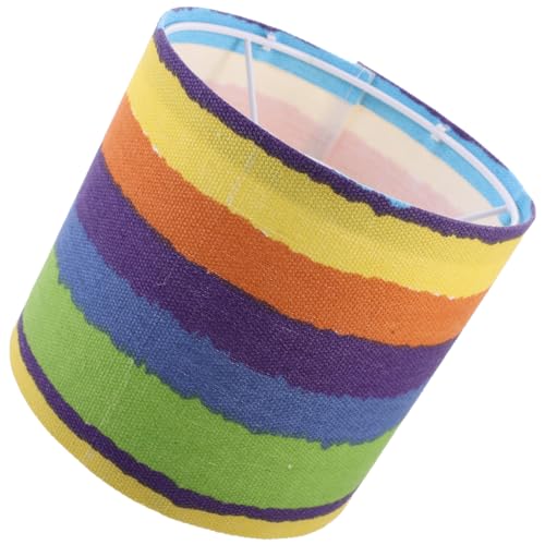 WATIIFUFU Bunter Moderner Lampenschirm aus Faltbar und Einfach Demontierbar Regenbogen design Langlebig und Lichtschützend Geeignet für Steh Wandleuchten im Wohnzimmer von WATIIFUFU