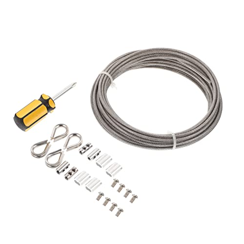 WATIIFUFU Edelstahl Drahtseil Set mit Kunststoffummantelung Inklusive Drahtseilklemme und Seilklemmen Robustes Stahlseil für Gartenzaun Terrassen Geländer und Outdoor Aufhängungen WATIIFUFU Edelstahl Drahtseil Set mit Kunststoffummantelung Inklusive Drahtseilklemme und Seilklemmen Robustes Stahlseil für Gartenzaun Terrassen Geländer und Outdoor Aufhängungen von WATIIFUFU