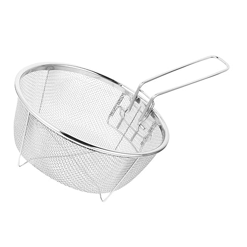 WATIIFUFU Edelstahl Frittierkorb Rund mit Faltbarem Griff Tiefes Frittierkorb Sieb für Pommes und Snacks Hitzebeständig Leicht zu Reinigen Robustes Küchensieb für Einfaches Abtropfen WATIIFUFU Edelstahl Frittierkorb Rund mit Faltbarem Griff Tiefes Frittierkorb Sieb für Pommes und Snacks Hitzebeständig Leicht zu Reinigen Robustes Küchensieb für Einfaches Abtropfen von WATIIFUFU