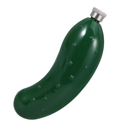 WATIIFUFU Edelstahl Whiskey Flachmann Cucumber Design Tragbare Flasche für Outdoor Reisen Picknick Unisex Taschenflasche Kompakt Stilvoll WATIIFUFU Edelstahl Whiskey Flachmann Cucumber Design Tragbare Flasche für Outdoor Reisen Picknick Unisex Taschenflasche Kompakt Stilvoll von WATIIFUFU