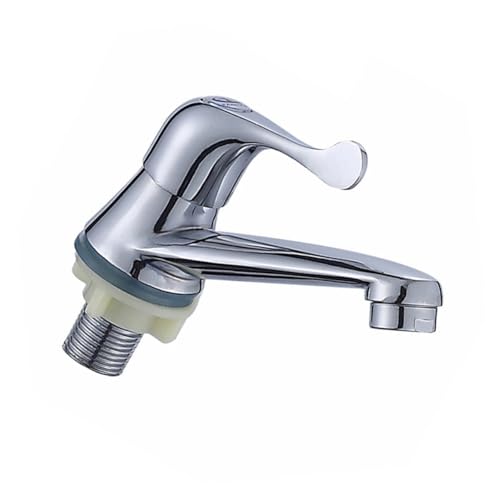 WATIIFUFU Einzelner Kaltwasserhahn aus Zinklegierung Langlebig Robust Schnelles Wasser für Waschbecken Garten Waschmaschine Bad Einfache Installation und Wassersparfunktion von WATIIFUFU