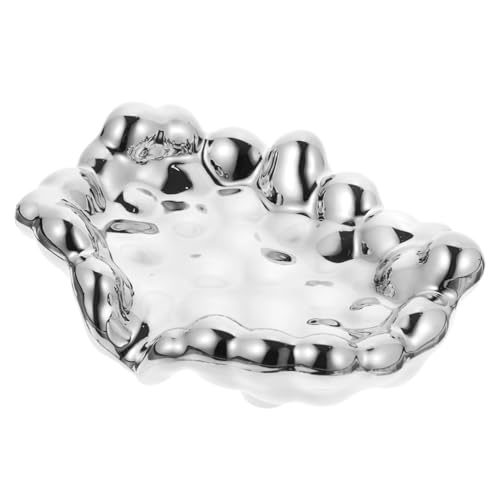 WATIIFUFU Elegante Seifenschale mit Selbstablaufendem Design Unregelmäßige Wolkenform aus Silbernem Elektroplattiertem Material Rutschfester Haushalts seifenhalter für Badezimmer und Küche WATIIFUFU Elegante Seifenschale mit Selbstablaufendem Design Unregelmäßige Wolkenform aus Silbernem Elektroplattiertem Material Rutschfester Haushalts seifenhalter für Badezimmer und Küche von WATIIFUFU