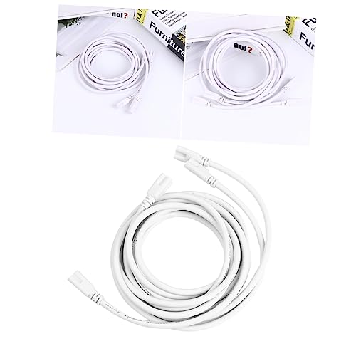 WATIIFUFU Ersatz-netzkabel Für -röhrenleuchten T8 2 M Doppelseitiges Kabel Weiß Einfach Zu Montierende Fassungen von WATIIFUFU