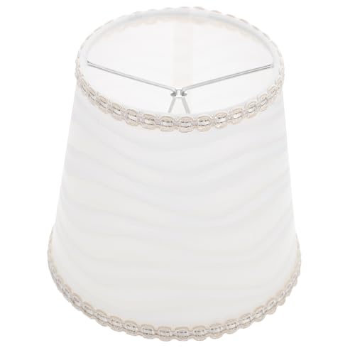 WATIIFUFU Europäischer Stoff Lampenschirm für Kleine Tischlampen Reflektierendes Wellenmuster Langlebig und Elegant Geeignet für Nachttisch Stehlampe Pendelleuchte Stilvolle Raumbeleuchtung von WATIIFUFU