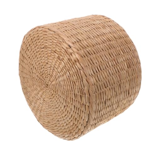 WATIIFUFU Grassgeflecht Hocker Leichter Handgefertigter Webstuhl für Schuhe Wechseln Vielseitig als Sitzbank Fußstütze oder Kleiner Gartentisch Sicher und Praktisch für Draußen von WATIIFUFU