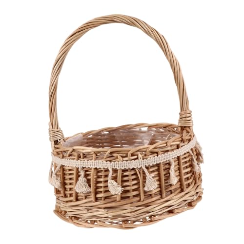 WATIIFUFU Handgefertigter Weidenkorb mit Dickem Griff Handgewebter Pflanzkorb und Aufbewahrungskorb Rustikaler Blumenhalter für Landhausdeko und Blumenarrangements für Zuhause und Floristen WATIIFUFU Handgefertigter Weidenkorb mit Dickem Griff Handgewebter Pflanzkorb und Aufbewahrungskorb Rustikaler Blumenhalter für Landhausdeko und Blumenarrangements für Zuhause und Floristen von WATIIFUFU