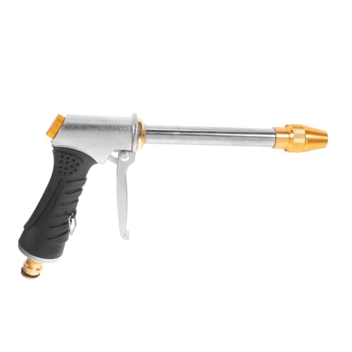 WATIIFUFU Hochdruck Metallspritzdüse mit Gummibeschichtung Verlängerter Stab Einstellbare Strahlarten Robuste Gartenschlauch Brause für Auto Gartenbewässerung und Fensterreinigung von WATIIFUFU