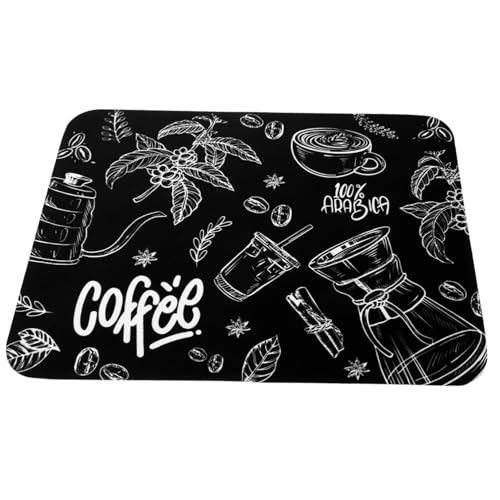 WATIIFUFU Kaffeepad Matte rutschfest Wasserabsorbierend Vielseitig Einsetzbar als Unterlage für Kaffeemaschine Geschirr und Küchentheke Schwarz WATIIFUFU Kaffeepad Matte rutschfest Wasserabsorbierend Vielseitig Einsetzbar als Unterlage für Kaffeemaschine Geschirr und Küchentheke Schwarz von WATIIFUFU