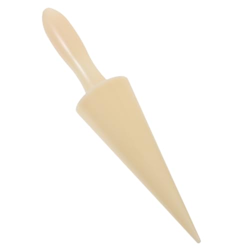 WATIIFUFU Kegelform Form für Waffelhörnchen Waffelform Werkzeug zum Ausrollen und Formen von Waffeln Krumkake- cremefarbene Hornformen Eiermacher selber Machen Dessertformen Plastik von WATIIFUFU