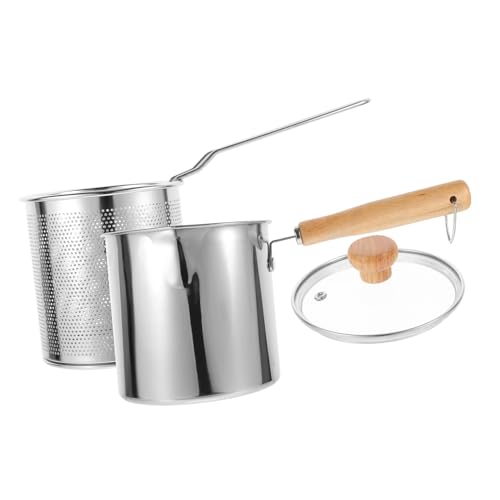 WATIIFUFU Kleiner Frittiertopf aus Edelstahl mit Mini frittierkorb und Glasdeckel Hitzebeständig Schnelles Erhitzen Platzsparendes Küchengeschirr für Komfortables Frittieren zu Hause WATIIFUFU Kleiner Frittiertopf aus Edelstahl mit Mini frittierkorb und Glasdeckel Hitzebeständig Schnelles Erhitzen Platzsparendes Küchengeschirr für Komfortables Frittieren zu Hause von WATIIFUFU