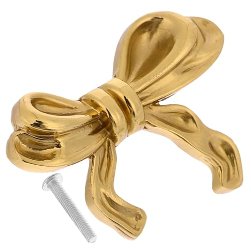 WATIIFUFU Kleiner Möbelknopf Bowknot Form Widerstandsfähiger Schrankgriff für Kommode Schlafzimmer Schublade Vintage Stil Dekorationsknauf von WATIIFUFU