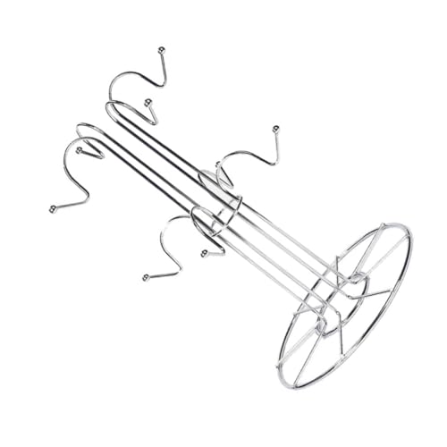 WATIIFUFU Kreativer Kaffeetassenhalter aus Stabilem Metall Platzsparender Becherorganizer für Küchenarbeitsplatten Langlebiger Tassenständer mit Abluftfunktion Silberner Mug Storage Holder von WATIIFUFU