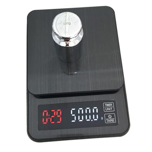 WATIIFUFU Küchenwaage mit Timer und Präzisen Sensoren Digitale Kaffeewaage für Backen und Kochen Tragbar USB Betrieben Schwarz ohne Batterien WATIIFUFU Küchenwaage mit Timer und Präzisen Sensoren Digitale Kaffeewaage für Backen und Kochen Tragbar USB Betrieben Schwarz ohne Batterien von WATIIFUFU