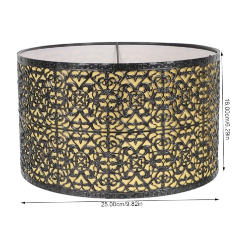 WATIIFUFU Metall Lampenschirm Ersatz Schreibtischlampe Dekorativer Lampenschirm mit Metallgravur Hohlschnitt Weiß Gelb Innenfutter für Büro und Wohnbereich WATIIFUFU Metall Lampenschirm Ersatz Schreibtischlampe Dekorativer Lampenschirm mit Metallgravur Hohlschnitt Weiß Gelb Innenfutter für Büro und Wohnbereich von WATIIFUFU