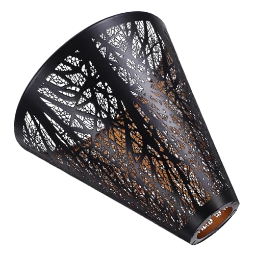 WATIIFUFU Metall Lampenschirm Trommel Form Lampenabdeckung für Steh und Tischlampe mit Kunstvollem Eisen Gravurdesign Langlebig Leicht zu Reinigen Vintage Industrie Stil WATIIFUFU Metall Lampenschirm Trommel Form Lampenabdeckung für Steh und Tischlampe mit Kunstvollem Eisen Gravurdesign Langlebig Leicht zu Reinigen Vintage Industrie Stil von WATIIFUFU