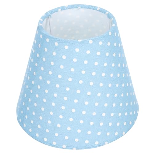 WATIIFUFU Moderner Lampenschirm aus Stoff mit Kreativem Muster Runde Form Blauer Polka dot Langlebiges Material Stilvolle Lichtabdeckung für Steh Nachttischlampen Wohnraumdekoration WATIIFUFU Moderner Lampenschirm aus Stoff mit Kreativem Muster Runde Form Blauer Polka dot Langlebiges Material Stilvolle Lichtabdeckung für Steh Nachttischlampen Wohnraumdekoration von WATIIFUFU