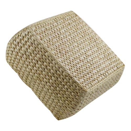 WATIIFUFU Multifunktionaler Fußhocker aus Rattan Stabiler Quadratischer Sitzhocker Vielseitig für Wohn Arbeitszimmer Dekorativer Kleiner Ottomane für Schuhe Wechseln und Füße Entspannen von WATIIFUFU