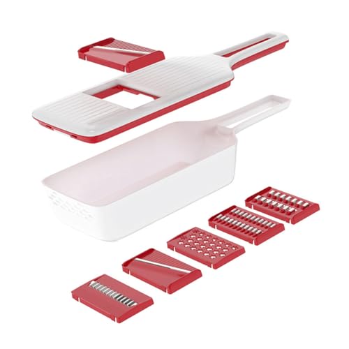WATIIFUFU Multifunktions-gemüseschneider Hobel Reibe 6-in-1-zerkleinerer Mit Behälter Für Den Einsatz Im Heimrestaurant von WATIIFUFU