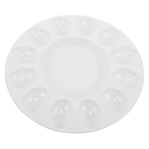 WATIIFUFU Platte Deviled Serviertablett Elegante Keramikschale Für Osterdekor Gesellige Zusammenkünfte von WATIIFUFU