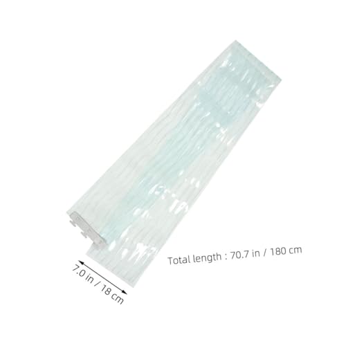 WATIIFUFU PVC Türvorhang Blau Gestreift Winddicht für Markt und Gewerbe mit Einfacher Montage und Kälteschutz von WATIIFUFU