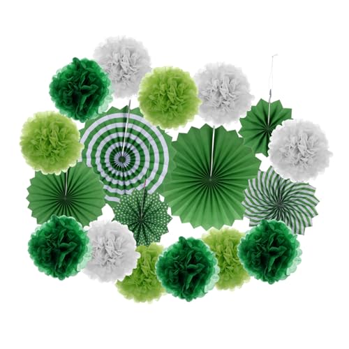 WATIIFUFU Papierfächer Deko Hängende Papierblumen Partydekoration Grün Festliche Raumdeko für Hochzeit Geburtstag Shower WATIIFUFU Papierfächer Deko Hängende Papierblumen Partydekoration Grün Festliche Raumdeko für Hochzeit Geburtstag Shower von WATIIFUFU