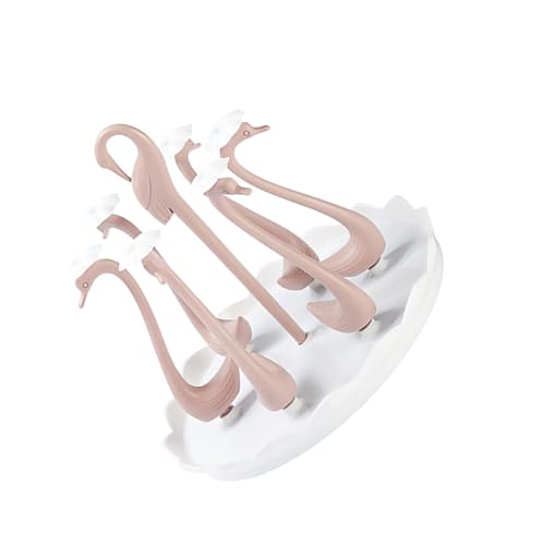 WATIIFUFU Plastik Glasbecherhalter Rund Drehbar mit Stangen Schwan Motiv Abtropfgestell für Tassen und Wassergläser Platzsparendes Aufbewahrungsregal für Küche und Haushalt WATIIFUFU Plastik Glasbecherhalter Rund Drehbar mit Stangen Schwan Motiv Abtropfgestell für Tassen und Wassergläser Platzsparendes Aufbewahrungsregal für Küche und Haushalt von WATIIFUFU