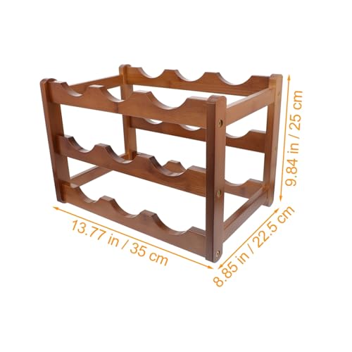 WATIIFUFU Praktisches Weinständer Holz Weinregal für Flaschen Stabiles Weinflaschenregal aus Holz für Haushalt Bar Wohnzimmer Tischdekoration von WATIIFUFU