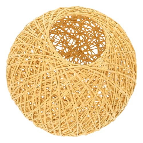 WATIIFUFU Rattan Lampenschirm Naturfarbe Kugelform Deckenleuchte Schirm für Wohnzimmer Schlafzimmer Warmes Diffuses Licht Augenschutz Chic Dekoration WATIIFUFU Rattan Lampenschirm Naturfarbe Kugelform Deckenleuchte Schirm für Wohnzimmer Schlafzimmer Warmes Diffuses Licht Augenschutz Chic Dekoration von WATIIFUFU