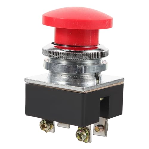 WATIIFUFU Roter Momentary Push Button Steuerknopf Flacher Kopf Selbstzurückstellend Langlebiger Kunststoff Einsetzbar für Elektrische und Mechanische Geräte WATIIFUFU Roter Momentary Push Button Steuerknopf Flacher Kopf Selbstzurückstellend Langlebiger Kunststoff Einsetzbar für Elektrische und Mechanische Geräte von WATIIFUFU