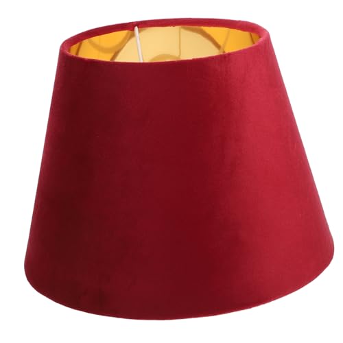 WATIIFUFU Samt lampenschirm mit Goldfarbener Innenausstattung Roter Außenstoff Fassung Dekorativer Tischlampenschirm für Schlafzimmer Einfache Montage Blendfreies Licht Schützender WATIIFUFU Samt lampenschirm mit Goldfarbener Innenausstattung Roter Außenstoff Fassung Dekorativer Tischlampenschirm für Schlafzimmer Einfache Montage Blendfreies Licht Schützender von WATIIFUFU