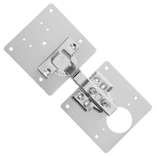 WATIIFUFU Schranktürscharnier Metall mit Reparaturplatte Selbstschließendes Küchenschrank Scharnier Langlebiges Praktisches Türscharnier für Küchen Wohnmöbel Einfache Montage Inklusive von WATIIFUFU