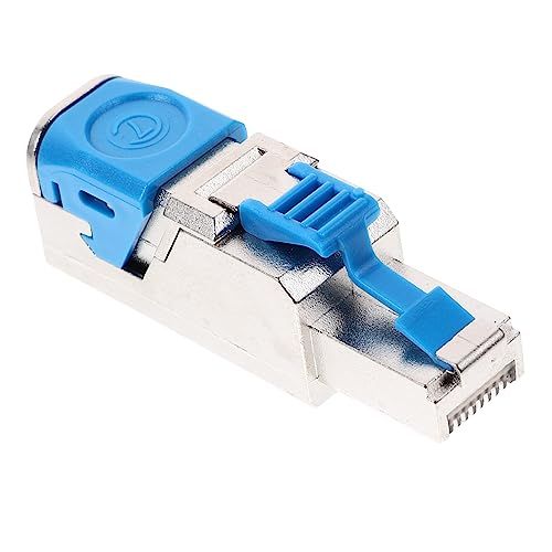 WATIIFUFU Shielded Connector Cat Pass Through Modular Plug Werkzeugloser Vergoldeter Netzwerkstecker für Stabilen Datentransfer Kompatibel mit Cat Geräten für Professionelle von WATIIFUFU