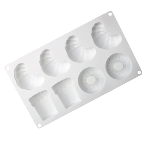 WATIIFUFU Silikonbackform Croissant form für Schokolade Süßigkeiten Kuchen Candy Moulds Hitzebeständig Antihaftbeschichtet Vielseitig für Dessert Fondant Backen Kuchen Dekoration von WATIIFUFU