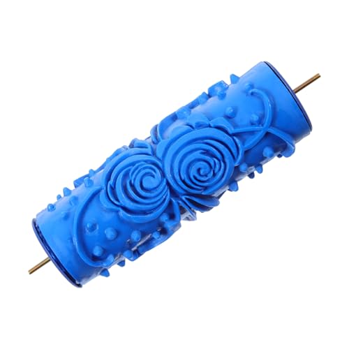WATIIFUFU Strukturrolle Malerrolle Gummi Musterroller Blumenmuster Blau Leicht Montierbar Für DIY Wandgestaltung Und Spachtelmasse Anwendung WATIIFUFU Strukturrolle Malerrolle Gummi Musterroller Blumenmuster Blau Leicht Montierbar Für DIY Wandgestaltung Und Spachtelmasse Anwendung von WATIIFUFU