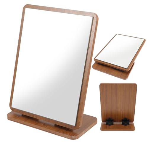 WATIIFUFU Verstellbarer Kosmetikspiegel aus Holz Eleganter Standspiegel für Badezimmer und Schlafzimmer Multifunktionaler Schminkspiegel für Makeup Rasur und Gesichtsbehandlung Stilvolles WATIIFUFU Verstellbarer Kosmetikspiegel aus Holz Eleganter Standspiegel für Badezimmer und Schlafzimmer Multifunktionaler Schminkspiegel für Makeup Rasur und Gesichtsbehandlung Stilvolles von WATIIFUFU