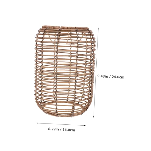 WATIIFUFU Vintage Boho Pendelleuchte mit Fassung Geflochtener Kunst rattan Lampenschirm Handgewebt für Wohnzimmer Schlafzimmer Restaurant Warmes Flair Einfache Installation Klassisches von WATIIFUFU