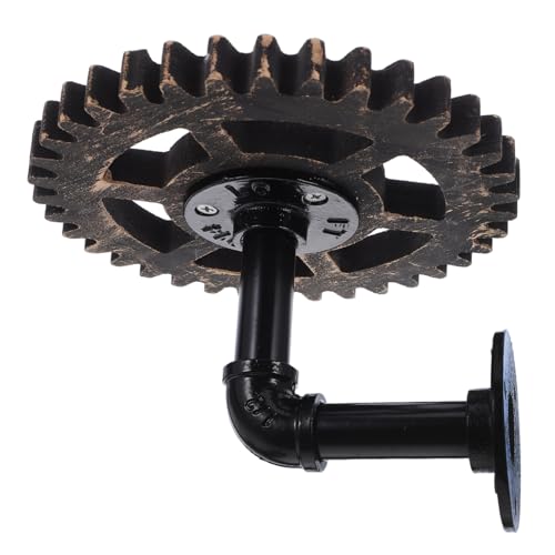 WATIIFUFU Vintage Wandregal aus Schwarzem mit Robusten Eisenrohr-gestellen und Retro-zahnraddesign Rustikales Hängeregal für Wohnzimmer Küche Bad und Schlafzimmer Stabil und Pflegeleicht WATIIFUFU Vintage Wandregal aus Schwarzem mit Robusten Eisenrohr-gestellen und Retro-zahnraddesign Rustikales Hängeregal für Wohnzimmer Küche Bad und Schlafzimmer Stabil und Pflegeleicht von WATIIFUFU