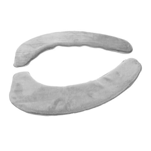 WATIIFUFU Weicher Flanell Toilettensitzbezug Wasserdichter Waschbarer Wc sitzbezug Toilettensitzauflage für Kalte Tage Einfache Montage Wiederverwendbar Graue Badezimmer toilettenmatte von WATIIFUFU