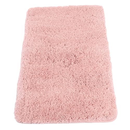 WATIIFUFU Weicher Saugfähiger Badezimmerteppich Rutschfester Badvorleger aus Polyester Waschbar Schnell Trocknend Flauschige Badematte für Bad Küche Rutschfester Bodenbelag von WATIIFUFU