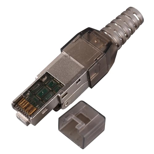 WATIIFUFU Werkzeugloser Ethernet Stecker Vergoldet Modularer Pass through Anschluss für Schnelles Crimpen Kompatibel mit Cata Netzwerkkabeln Robust und Installieren WATIIFUFU Werkzeugloser Ethernet Stecker Vergoldet Modularer Pass through Anschluss für Schnelles Crimpen Kompatibel mit Cata Netzwerkkabeln Robust und Installieren von WATIIFUFU