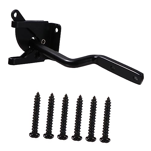 WATIIFUFU Wood Fence Gate Latch mit Gravity Lever Automatischer Türriegel aus Eisen Einsetzbar für Garten und Außentüren Inklusive Befestigung Links und Rechtsseitig Montierbar Abschließbar von WATIIFUFU