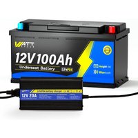 12V 100Ah LiFePO4 Lithium-Akku – Wiederaufladbar mit 100A BMS, bis zu 15.000 Ladezyklen – Perfekt für Wohnmobil, Solaranlage, Boot & Trollingmotor 12V 100Ah LiFePO4 Lithium-Akku – Wiederaufladbar mit 100A BMS, bis zu 15.000 Ladezyklen – Perfekt für Wohnmobil, Solaranlage, Boot & Trollingmotor von WATTCYCLE