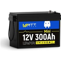 Wattcycle - 12V 300Ah LiFePO4 Lithium-Batterie mit 3480Wh & Ladegerät – Integrierter BMS-Schutz, bis zu 15.000 Zyklen – Für Wohnmobile, Solaranlagen, Wattcycle - 12V 300Ah LiFePO4 Lithium-Batterie mit 3480Wh & Ladegerät – Integrierter BMS-Schutz, bis zu 15.000 Zyklen – Für Wohnmobile, Solaranlagen, von WATTCYCLE