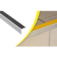 Wattelez - Treppenstufe außen einfach Alu/PVC 39x23mm rutschfest schwarz 30x3000mm - 810336N von WATTELEZ