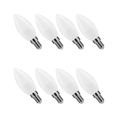 WATTERIE: 8er Pack: LED Candle B Kerzenform E14 6 Watt ersetzt 45W warmweiß 2700K nicht dimmbar 220-240V 600 Lumen ► LED E14 ► Leuchtmittel E14 ► E14 LED Kerzenform ► LED Candle ► E14 Kerzenform von WATTERIE