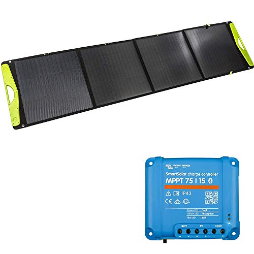 WATTSTUNDE SolarBuddy 200W Solarkoffer - Hardcover Solartasche WS200SB - faltbares Solarmodul direkt mit USB Anschluss am Modul (200W mit 75/15) von WATTSTUNDE